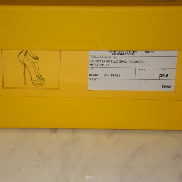 NIB Authentic Fendi Black Platform Heels - Picture 8 of 8